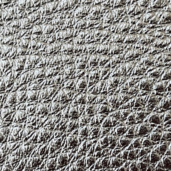 Aimee Kestenberg Silver Leather "Happy Hour Fund" zippered pouch - NWT - Picture 6 of 7